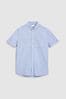 Dark Blue Short Sleeve Oxford Shirt, Regular Fit