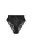 Black High Rise Glamour Lace Knickers, High Rise