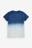 Indigo Blue Dip Dye Short Sleeve T-Shirt (3-16yrs)