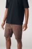 Rust Brown Garment Dye Denim Shorts