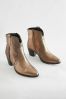 Black Forever Comfort® Leather Cowboy/Western Boots, Regular/Wide Fit