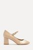 Linzi Natural Madeline Court Heel with Block Heels