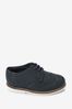 Marineblau - Leather Brogue Shoes, Standard Fit (F)
