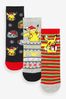 Christmas Pokémon License Socks 3 Pack