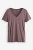 Brown Slouch V-Neck T-Shirt