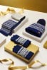 Navy Fairisle Knitted Hat, Gloves and Scarf 3 Piece Set (3-16yrs)