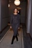 Black Rochelle Humes Sparkle Long Sleeve Midi Dress