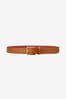 Tan Brown Leather Jeans Belt