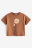 Brown Sunflower Short Sleeve T-Shirt (3mths-7yrs)
