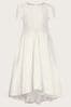 Monsoon White Pearl Belt Henrietta Flower Girl Dress
