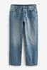 Blue Light Relaxed Fit 100% Cotton Authentic Jeans, Relaxed Fit