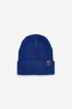 Cobalt Blue Knitted Rib Beanie Hat (1-16yrs)