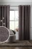Black Heavyweight Chenille Curtains, Eyelet Lined