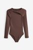 Chocolate Brown Cut-Out Bodysuit