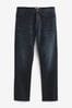 Black Solid Classic Stretch Jeans, Slim Fit