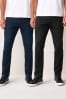 Black/Dark Blue Slim Essential Stretch Jeans 2 Pack, Slim