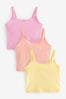 Multi Pastel Cami Cropped Vest 3 Pack (2-16yrs)