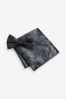 Black/White Bow Tie And Pocket Square Set