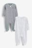 Bright Abstract Baby 2 Pack Zip Sleepsuits (0-2yrs)