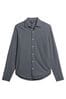 Superdry Blue Long Sleeved Cotton Smart Shirt