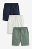 Navy/Green/Ice Grey Lightweight Shorts 3 Pack