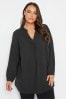 Yours Curve Black Textured Tunic