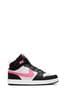 Nike boots White/Black/Pink Junior Court Borough Mid Trainers