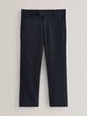 Navy Regular Waist School Formal Slim Trousers (3-17yrs), Regular Waist