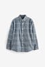 Blue Check Long Sleeve Oxford Shirt Cotton-blend (3-16yrs)