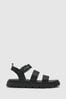Black Schuh Tina Chunky Leather Sandals