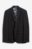 Black Slim Two Button Suit Jacket, Slim