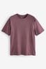 Violett - Reguläre Passform - Essential T-Shirt mit Rundhalsausschnitt, Regular Fit