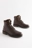 Brown Leather Warm Lined Boots
