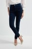 Navy Blue Velvet Skinny Jeans, Regular