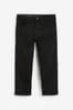 Black Tapered Loose Fit Cotton Rich Stretch Jeans (3-17yrs), Tapered Loose Fit