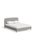 Grey Mid Tweedy Plain Matson Upholstered Bed Frame