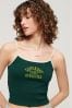 Superdry Green Athletic Essential Crop Cami Top