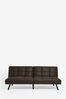 Monza Faux Leather Peppercorn Brown Cole Sofa Bed
