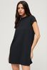 Superdry Black Short Sleeve A-line Mini Dress