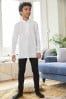 White Shirt Length Embroidered Boys Kurta (3-16yrs), Shirt Length