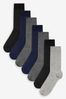 Black Essential Socks, 7 Pack