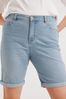 Simply Be Light Blue Authentic 24/7 Knee Shorts
