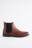 Tan Brown Leather Chelsea Boots