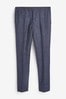 Blue Slim Fit Joules Wool/Linen Suit: Trousers