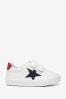 White Wide Fit (G) Star Touch Fastening Trainers, Wide Fit (G)