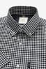 Red/Navy Blue Gingham Easy Iron Button Down Oxford Shirt, Regular Fit