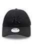 New Era® New York Yankees Essential Womens All Black 9FORTY Cap