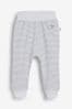 The Little Tailor White Yarn Dyed Stripe Jersey Slouch Pants