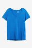 Cobalt Blue Slouch V-Neck T-Shirt, Regular