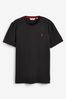 Schwarz - Reguläre Passform - Stag T-Shirt, Regular Fit